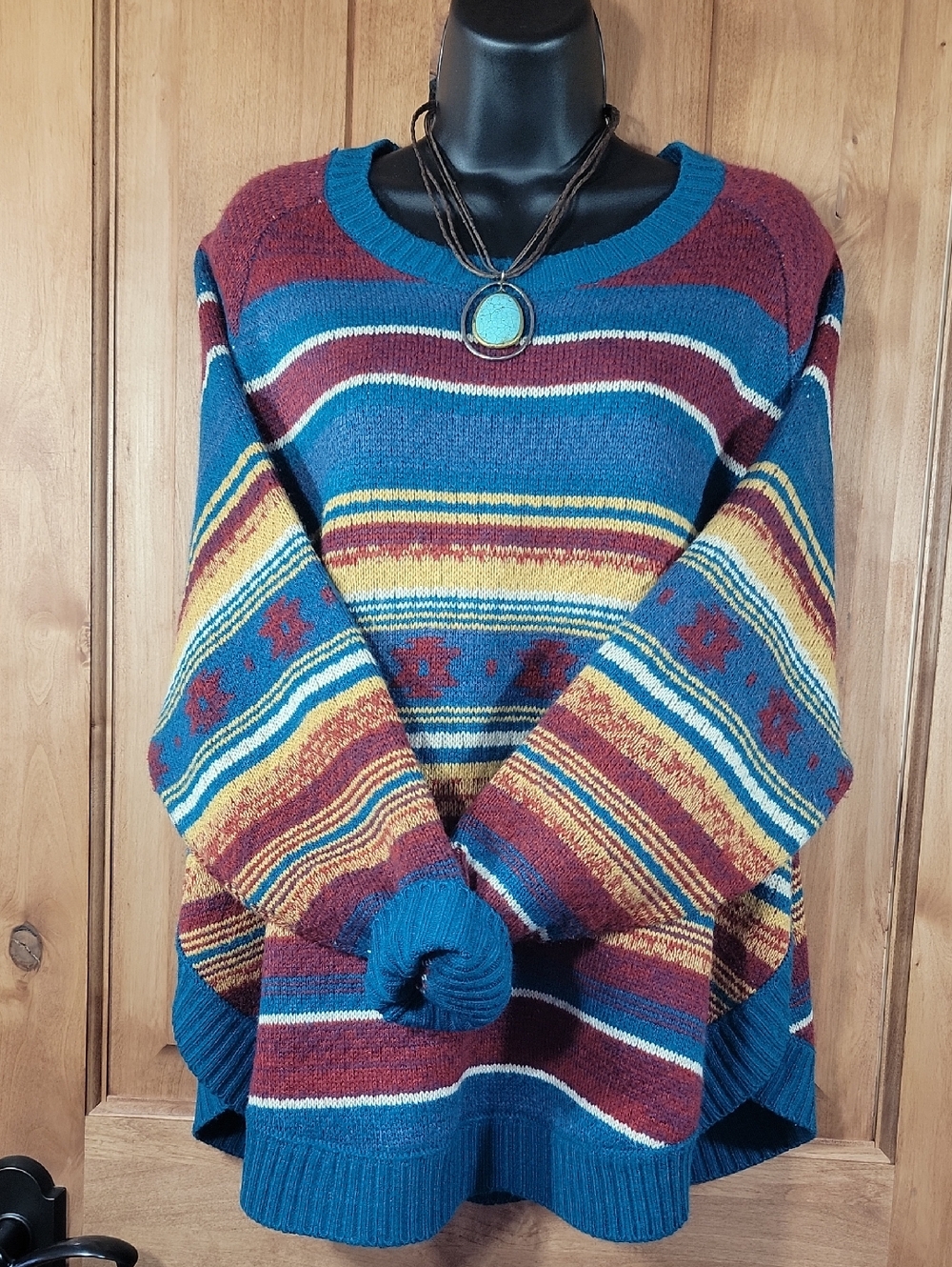 Cotton & Rye Sweater Poncho XL